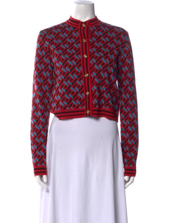 Versace Printed Crew Neck Sweater