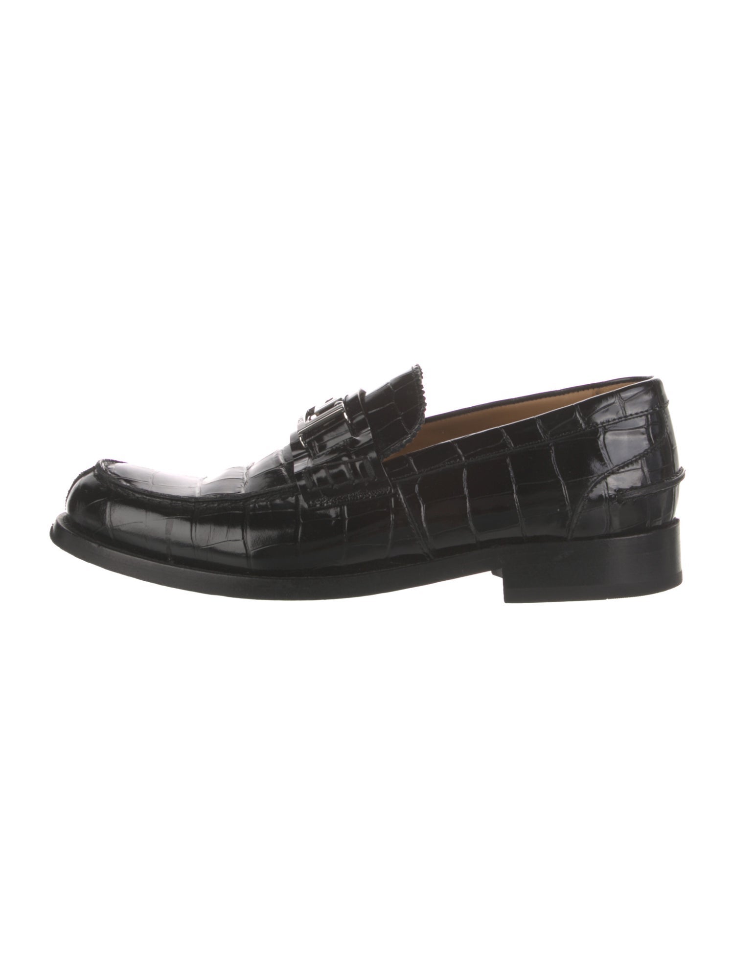 Versace Crocodile Loafers