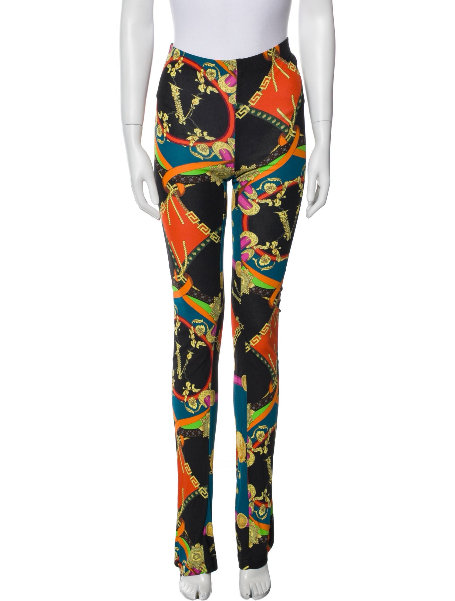 Versace Printed Straight Leg Pants