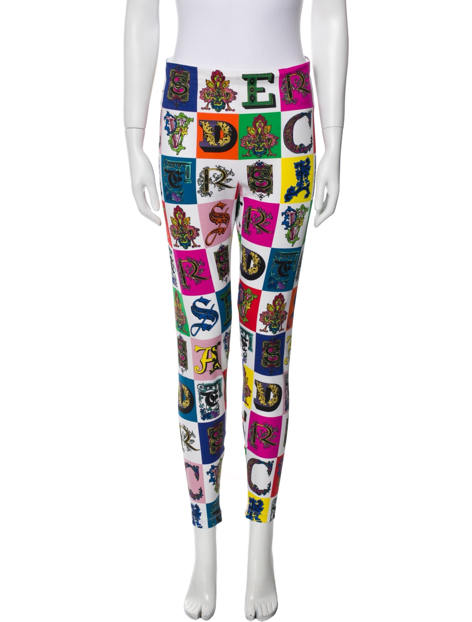 Versace Printed Skinny Leg Pants