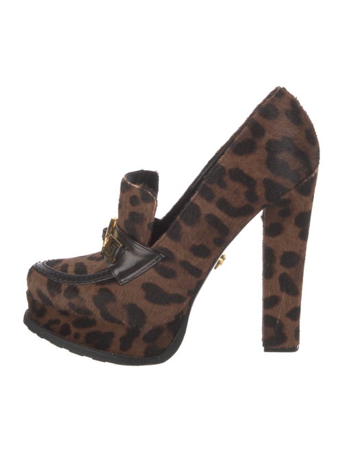 Versace Medusa Insignia Ponyhair Pumps
