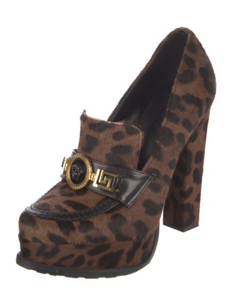 Versace Medusa Insignia Ponyhair Pumps