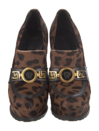 Versace Medusa Insignia Ponyhair Pumps