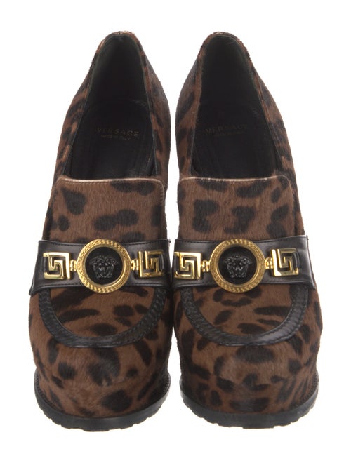 Versace Medusa Insignia Ponyhair Pumps
