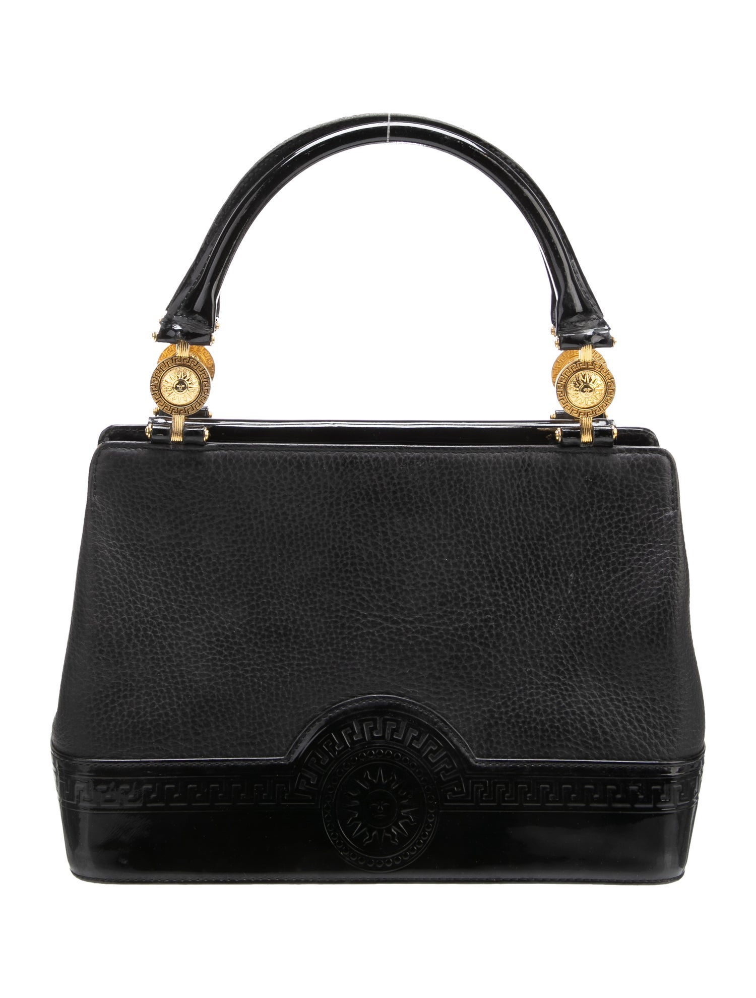 Versace Leather Top Handle Bag