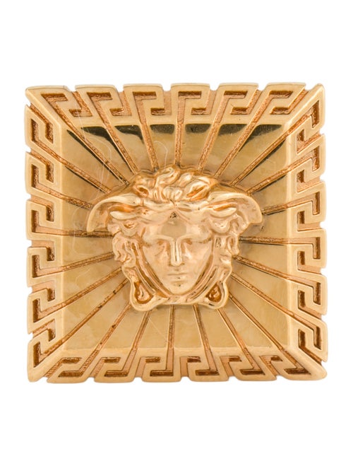 Versace Medusa Square Raised Cocktail Ring