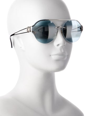 Versace Aviator Mirrored Sunglasses