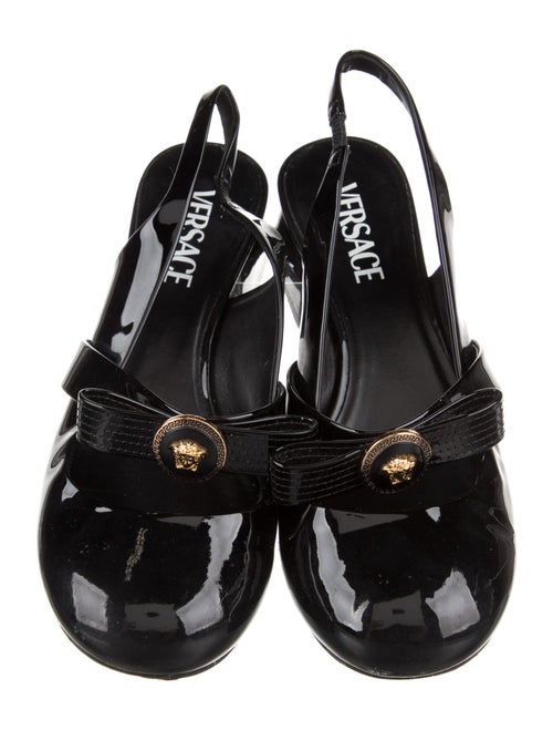 Versace Patent Leather Slingback Flats