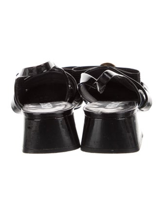 Versace Patent Leather Slingback Flats