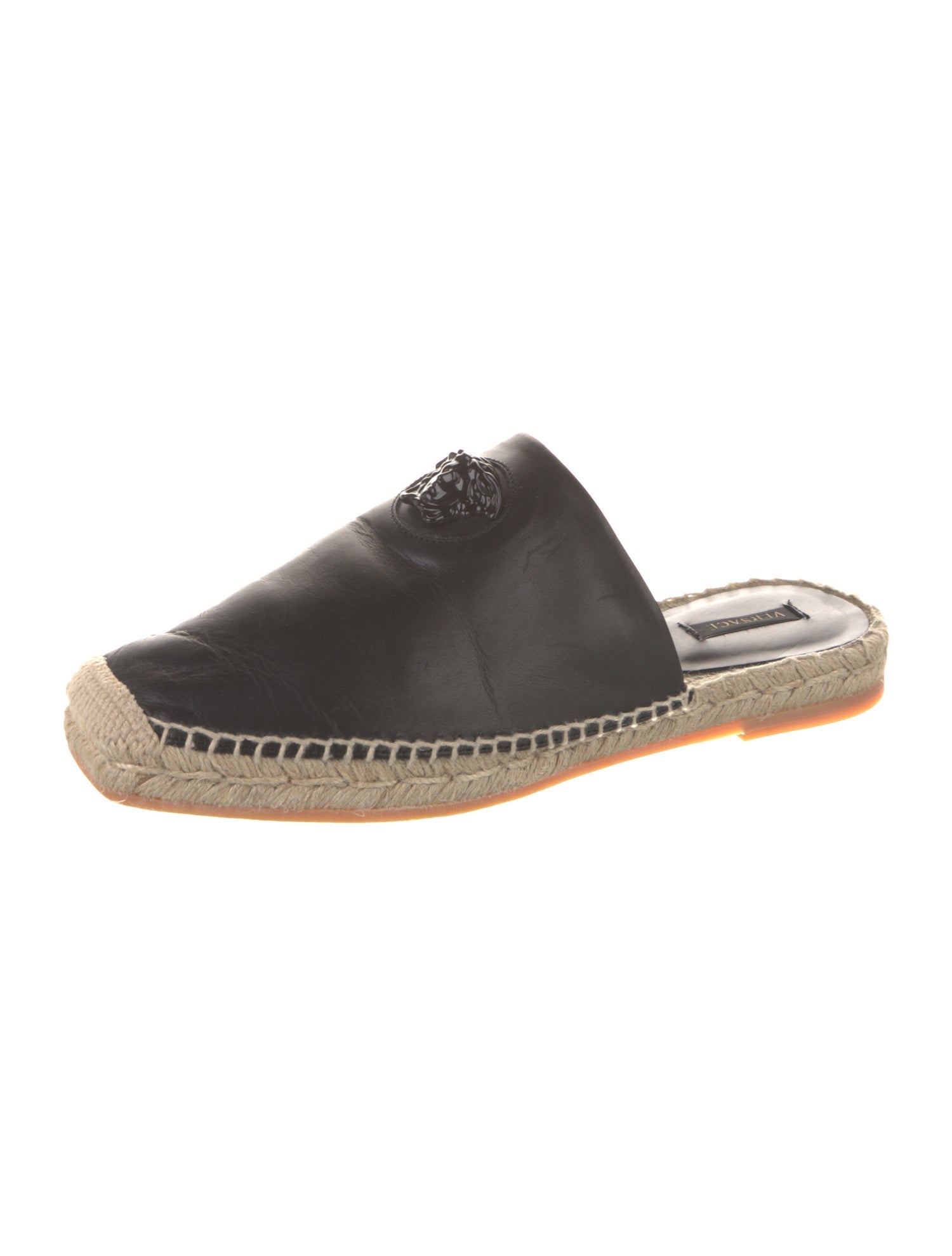Versace Medusa Insignia Leather Mules