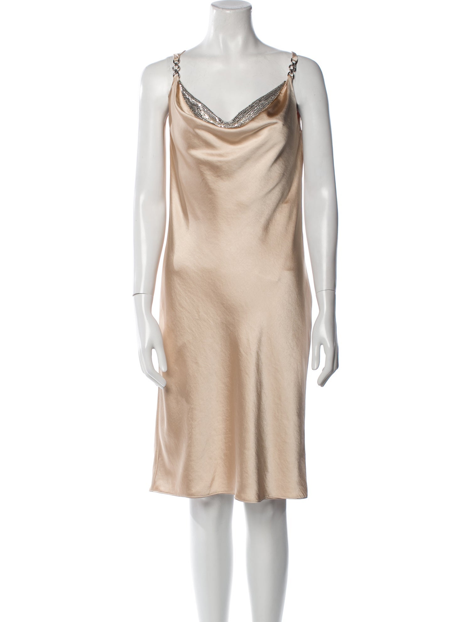 Versace Cowl Neck Knee-Length Dress w/ Tags