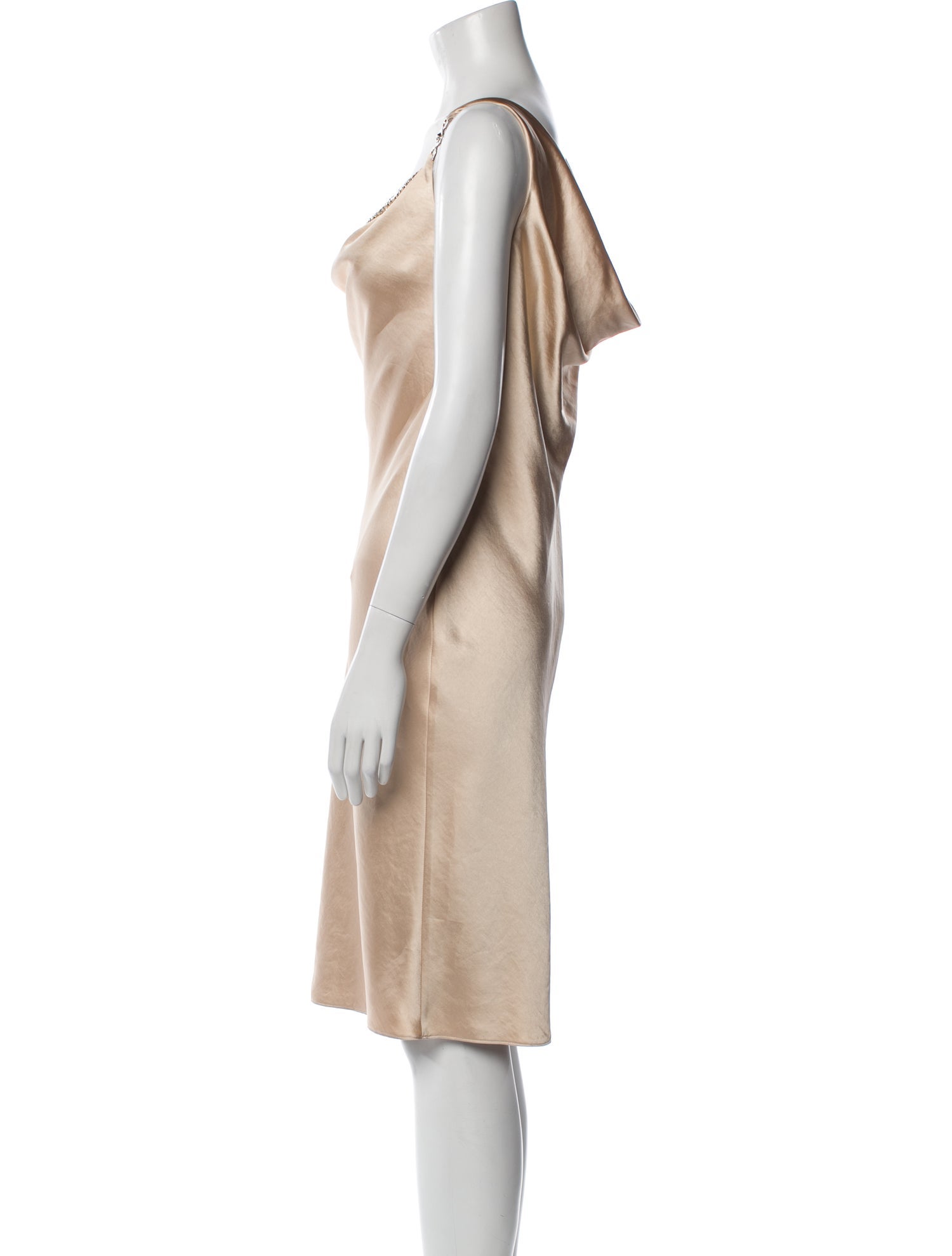 Versace Cowl Neck Knee-Length Dress w/ Tags