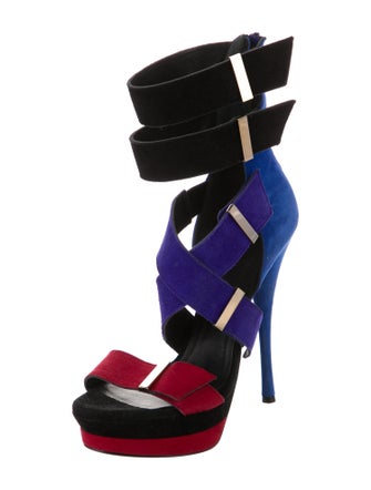 Versace Suede Gladiator Sandals