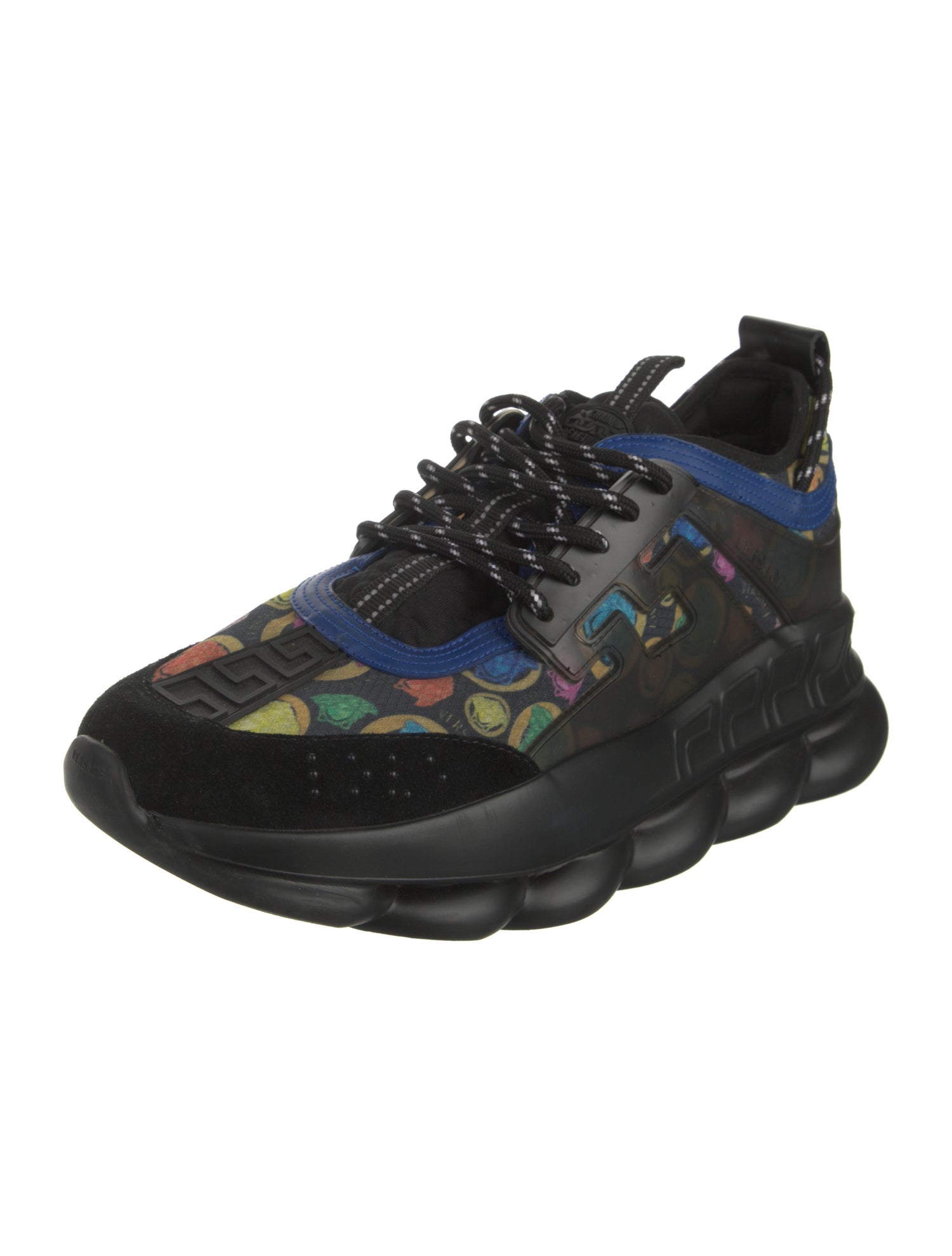 Versace Leather Printed Chunky Sneakers