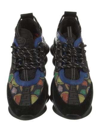 Versace Leather Printed Chunky Sneakers