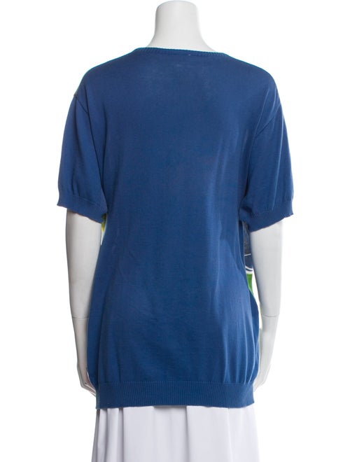 Versace Jeans Couture Printed Scoop Neck Sweater