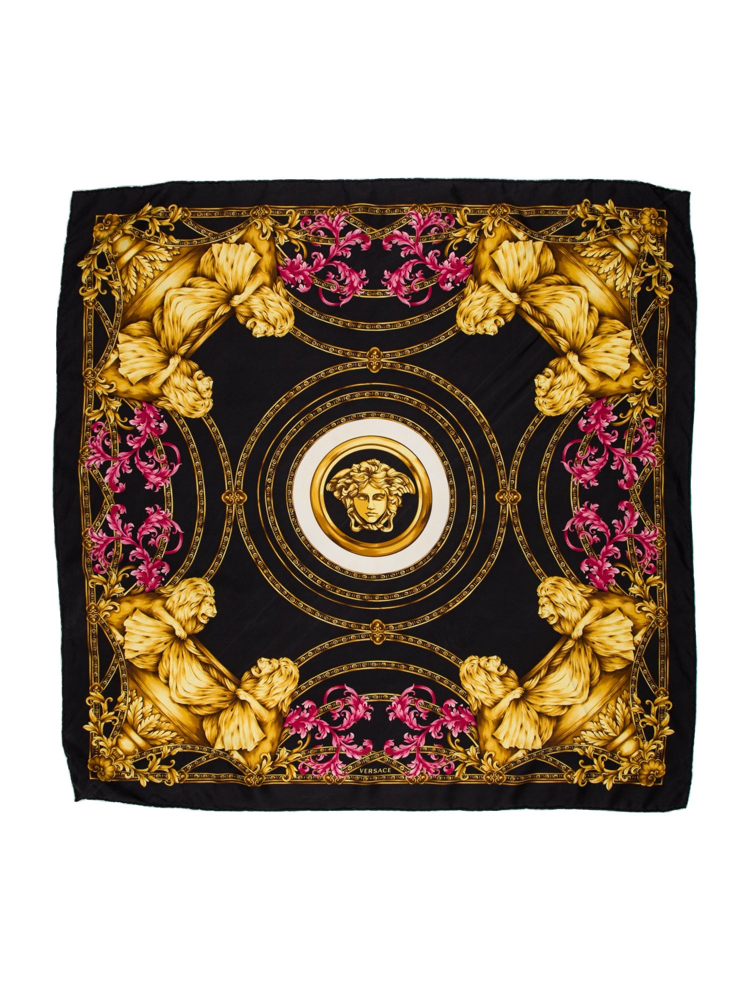 Versace Miami Leopard Silk Scarf
