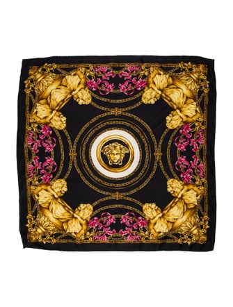 Versace Miami Leopard Silk Scarf