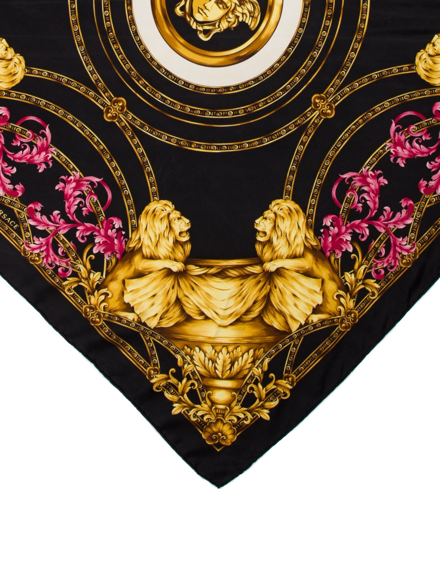 Versace Miami Leopard Silk Scarf