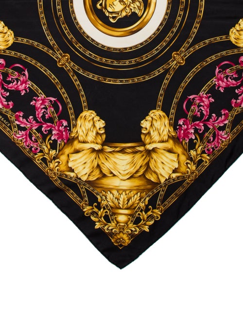 Versace Miami Leopard Silk Scarf
