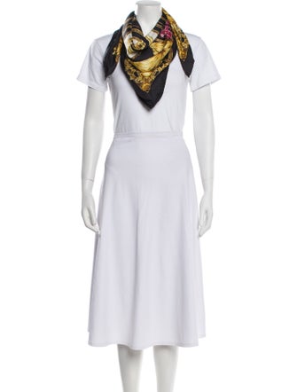 Versace Miami Leopard Silk Scarf