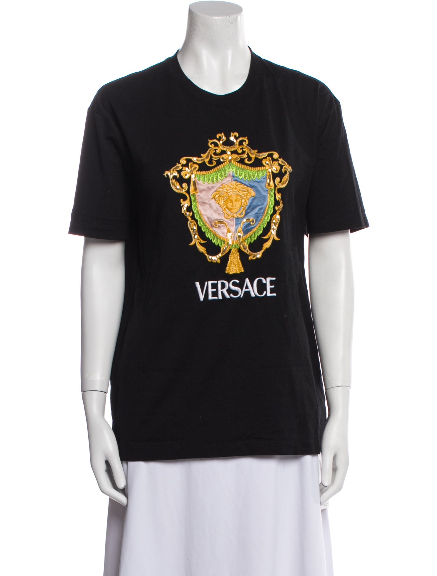 Versace Graphic Print Crew Neck T-Shirt