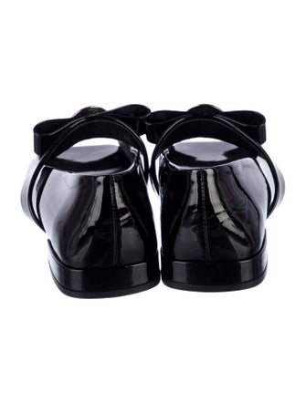 Versace Medusa Insignia Patent Leather Mary Jane Flats