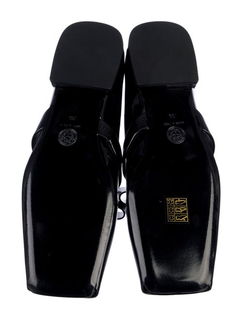 Versace Medusa Insignia Patent Leather Mary Jane Flats