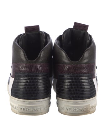 Versace Leather Colorblock Pattern Sneakers