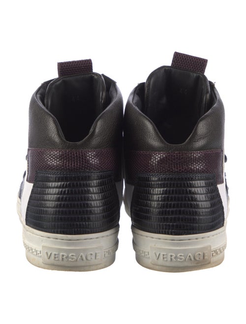 Versace Leather Colorblock Pattern Sneakers