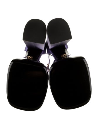 Versace Satin Crystal Embellishments D'Orsay Pumps