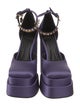 Versace Satin Crystal Embellishments D'Orsay Pumps