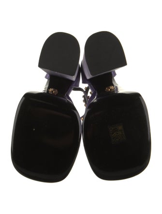 Versace Satin Crystal Embellishments D'Orsay Pumps