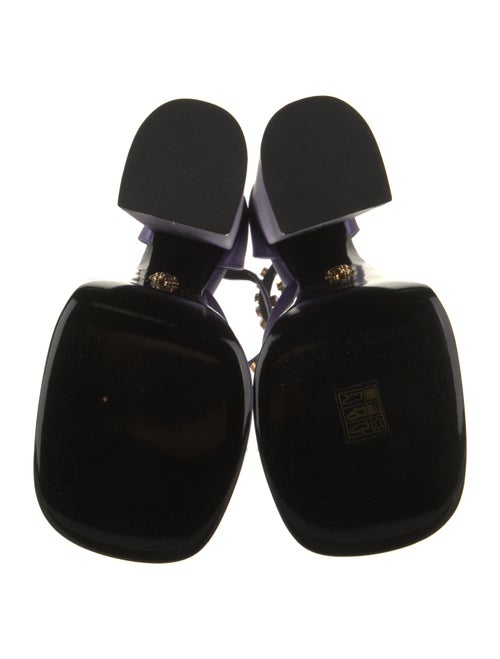 Versace Satin Crystal Embellishments D'Orsay Pumps