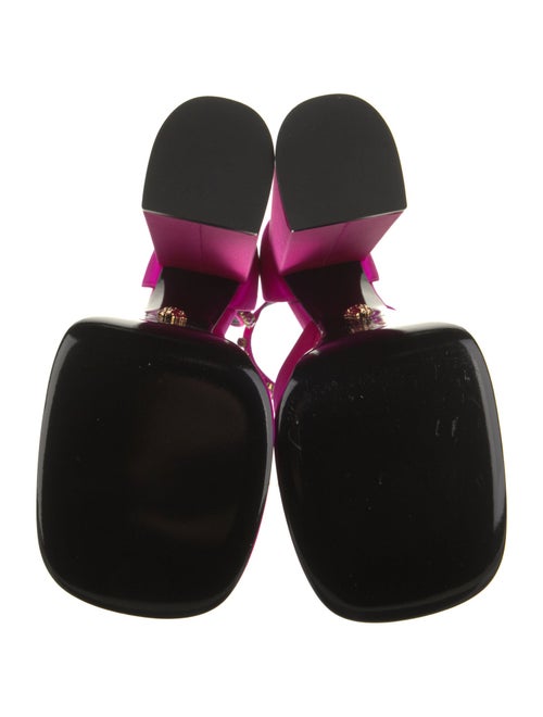 Versace Satin Crystal Embellishments D'Orsay Pumps