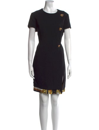 Versace Crew Neck Knee-Length Dress