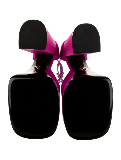 Versace Satin Crystal Embellishments D'Orsay Pumps