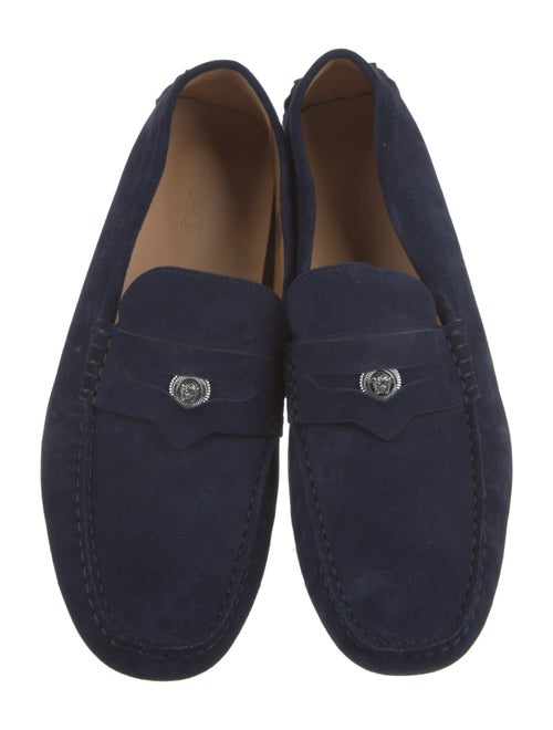 Versace Suede Leather Trim Embellishment Drivers