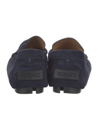 Versace Suede Leather Trim Embellishment Drivers