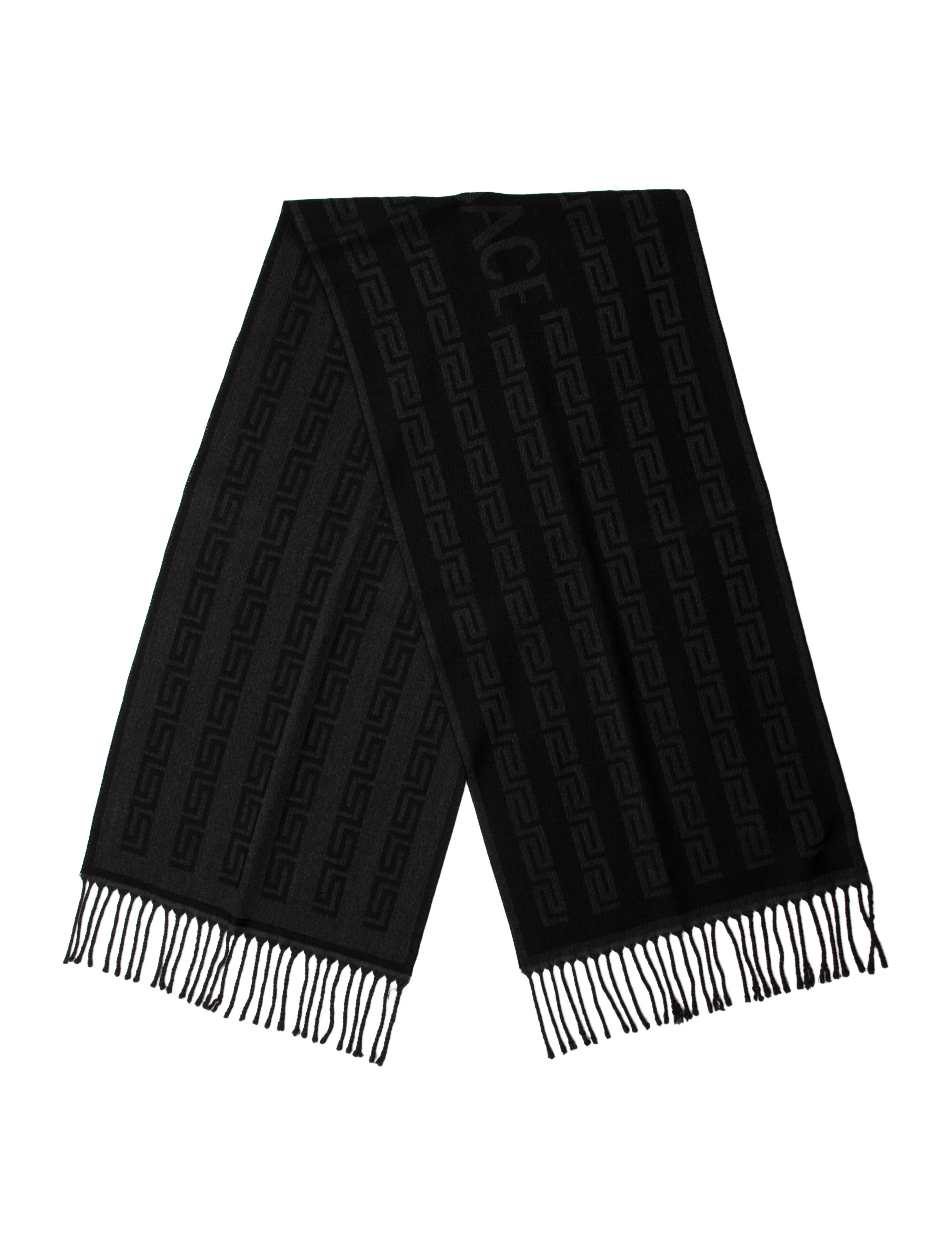 Versace Wool Striped Scarf