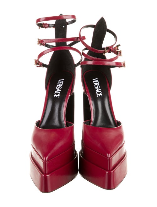 Versace Leather D'Orsay Pumps