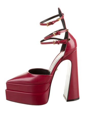 Versace Leather D'Orsay Pumps