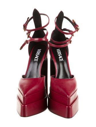 Versace Leather D'Orsay Pumps