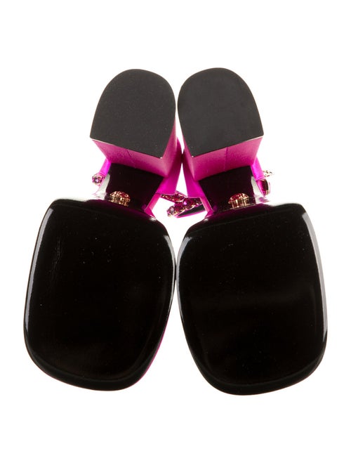 Versace Satin Crystal Embellishments D'Orsay Pumps