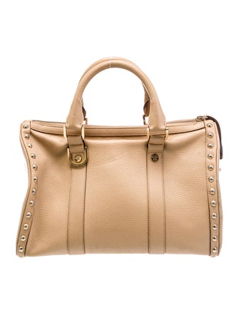 Versace Leather Top Handle Bag