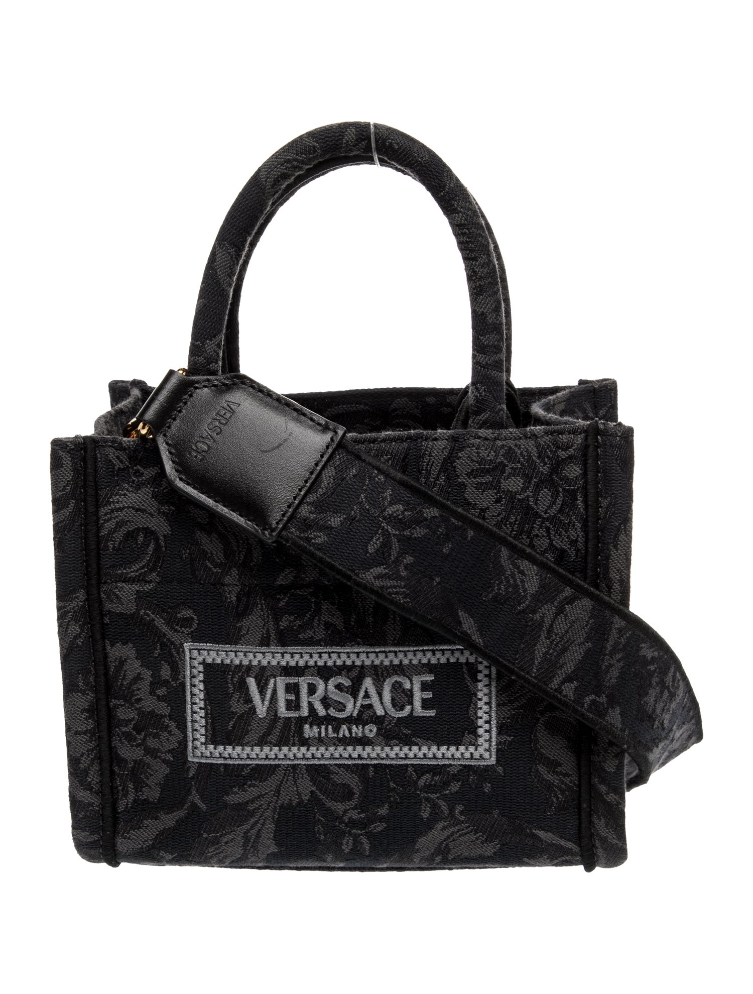 Versace Canvas Top Handle Bag