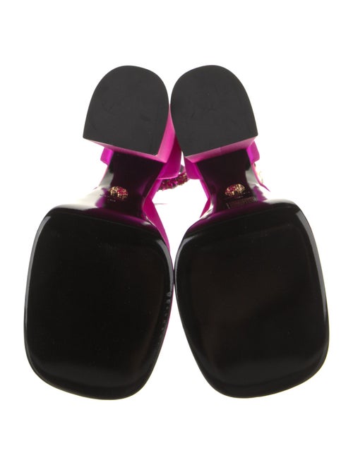 Versace Satin Crystal Embellishments D'Orsay Pumps