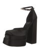 Versace Satin Crystal Embellishments D'Orsay Pumps