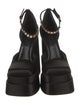 Versace Satin Crystal Embellishments D'Orsay Pumps