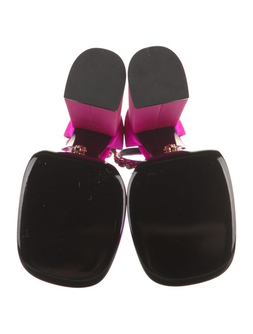 Versace Satin Crystal Embellishments D'Orsay Pumps